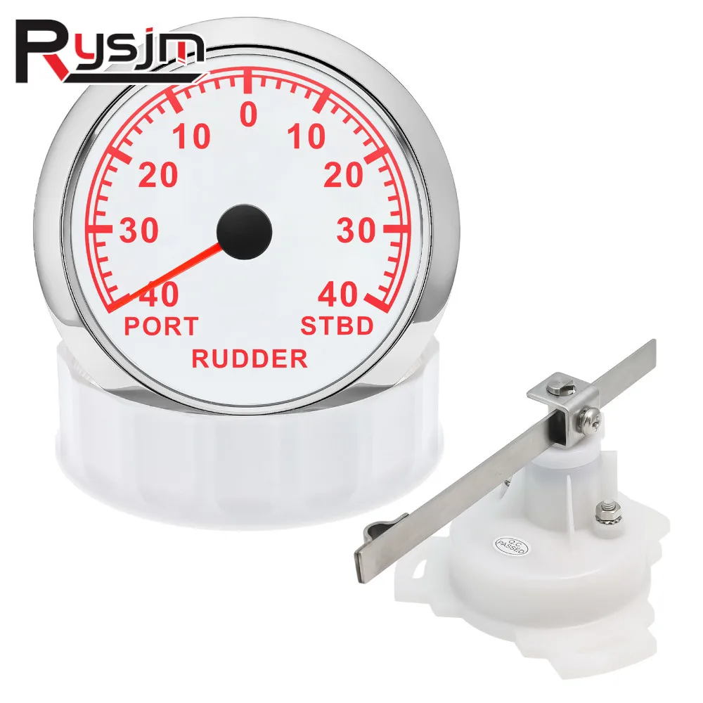 85mm Marine Boat Rudder Angle Indicator Gauge With Sensor 0-190ohms Waterproof Sail Rudder Angle Meter Red Backlight 12V/24V
85mm Marine Boat Rudder Angle Indicator Gauge With Sensor 0-190ohms Waterproof Sail Rudder Angle Meter Red Backlight 12V/24V