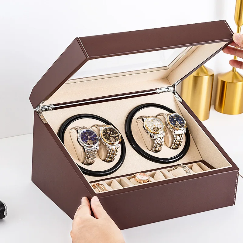 Luxury 4+6 Watch Winder Display Storage Box High Quality Automatic Watches Storage Put down 10 Watch Safes for Home
Luxury 4+6 Watch Winder Display Storage Box High Quality Automatic Watches Storage Put down 10 Watch Safes for Home