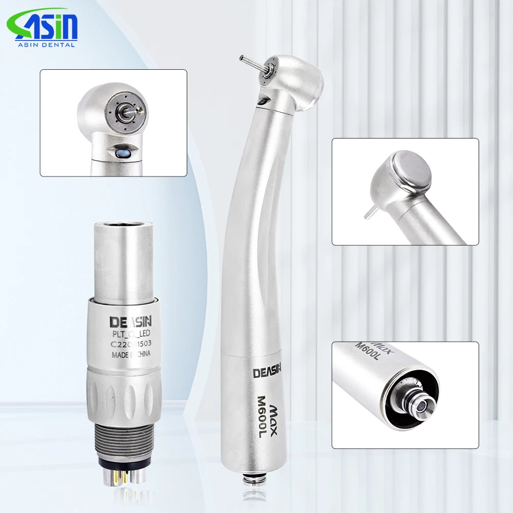 Dental De-Max M600L LED Optic Fiber High Speed Handpiece Push Button 4 Water Spray With Generator Dentistry Tools
Dental De-Max M600L LED Optic Fiber High Speed Handpiece Push Button 4 Water Spray With Generator Dentistry Tools