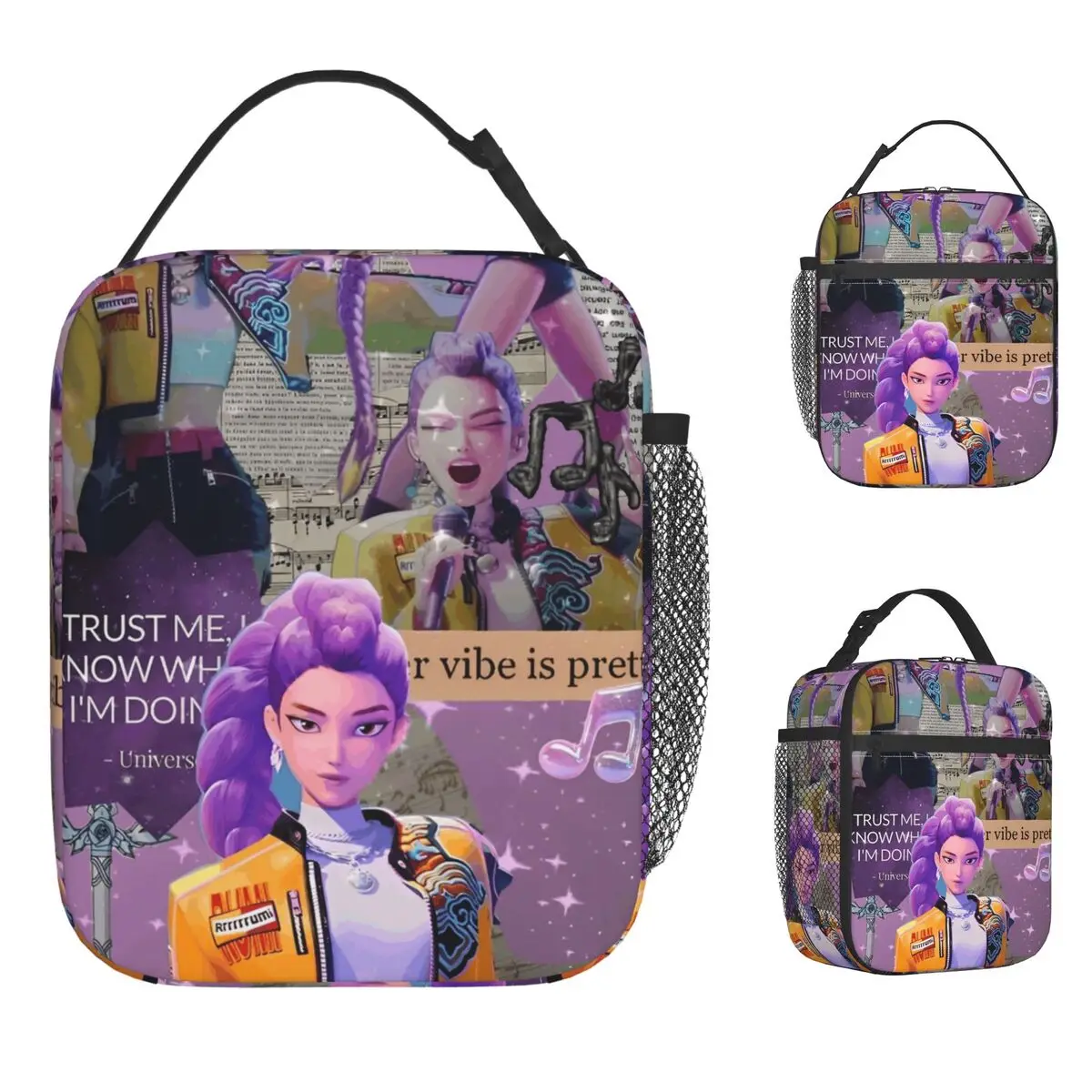 KPop Demon Hunters Lunch Bag For Women Designer Lunch Box Casual Travel Cooler Bag Portable Oxford Tote Food Bags
KPop Demon Hunters Lunch Bag For Women Designer Lunch Box Casual Travel Cooler Bag Portable Oxford Tote Food Bags