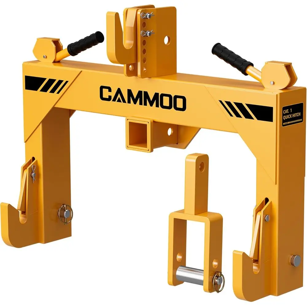 3-Point Hitch with 2 Receiver, Category 1, No Bushing, 3000 lbs Capacity, Adjustable Bolts, Reinforced Ribs (Yellow)
3-Point Hitch with 2 Receiver, Category 1, No Bushing, 3000 lbs Capacity, Adjustable Bolts, Reinforced Ribs (Yellow)
