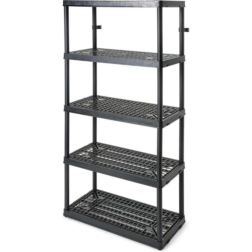 72 Inch 5-Shelf Heavy-Duty Storage Rack, Holds 150 lbs, Easy Assembly, Black
72 Inch 5-Shelf Heavy-Duty Storage Rack, Holds 150 lbs, Easy Assembly, Black