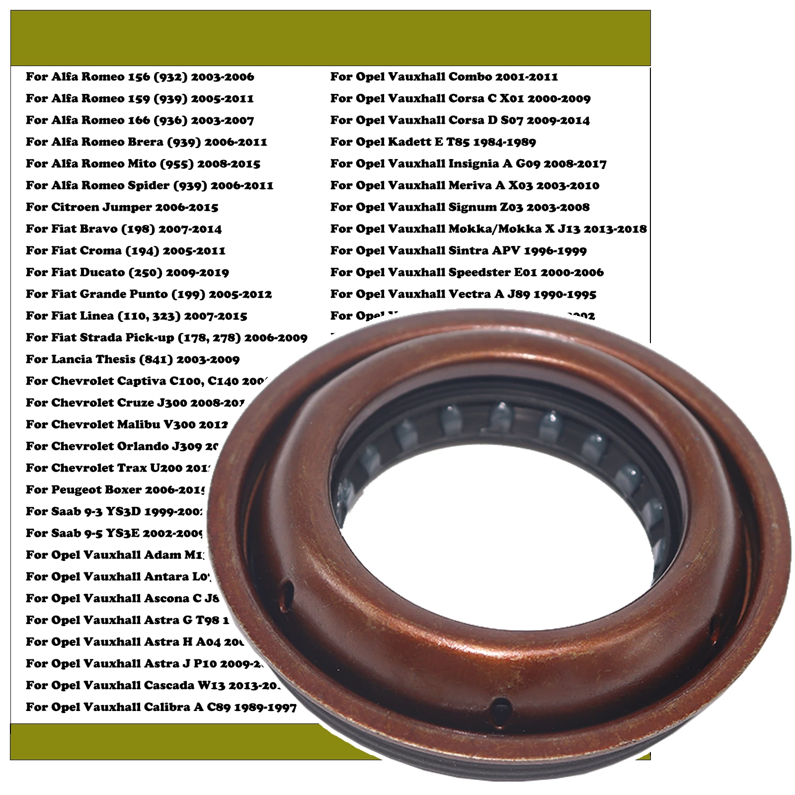 Сальник приводного вала, трансмиссионный вал, кольцо оси коробки передач для Alfa Romeo Fiat Saab Citroen Opel Vauxhall Chevrolet Peugeot
Сальник приводного вала, трансмиссионный вал, кольцо оси коробки передач для Alfa Romeo Fiat Saab Citroen Opel Vauxhall Chevrolet Peugeot