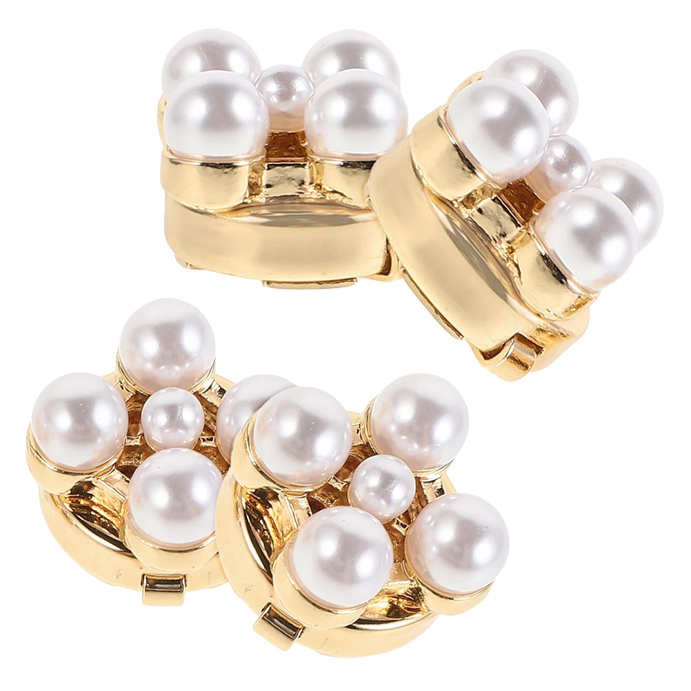 4pcs Flower Cufflinks Alloy Button Clip Decorations Elegant Pearl Shirt Accessories for Women Special Occasions
4pcs Flower Cufflinks Alloy Button Clip Decorations Elegant Pearl Shirt Accessories for Women Special Occasions
