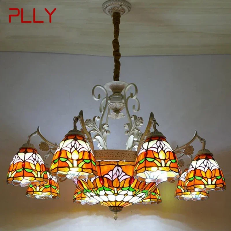Подвесная лампа PLLY Tiffany в европейском стиле для гостиной, винтажная креативная цветная стеклянная люстра для ресторана, спальни, отеля
Подвесная лампа PLLY Tiffany в европейском стиле для гостиной, винтажная креативная цветная стеклянная люстра для ресторана, спальни, отеля