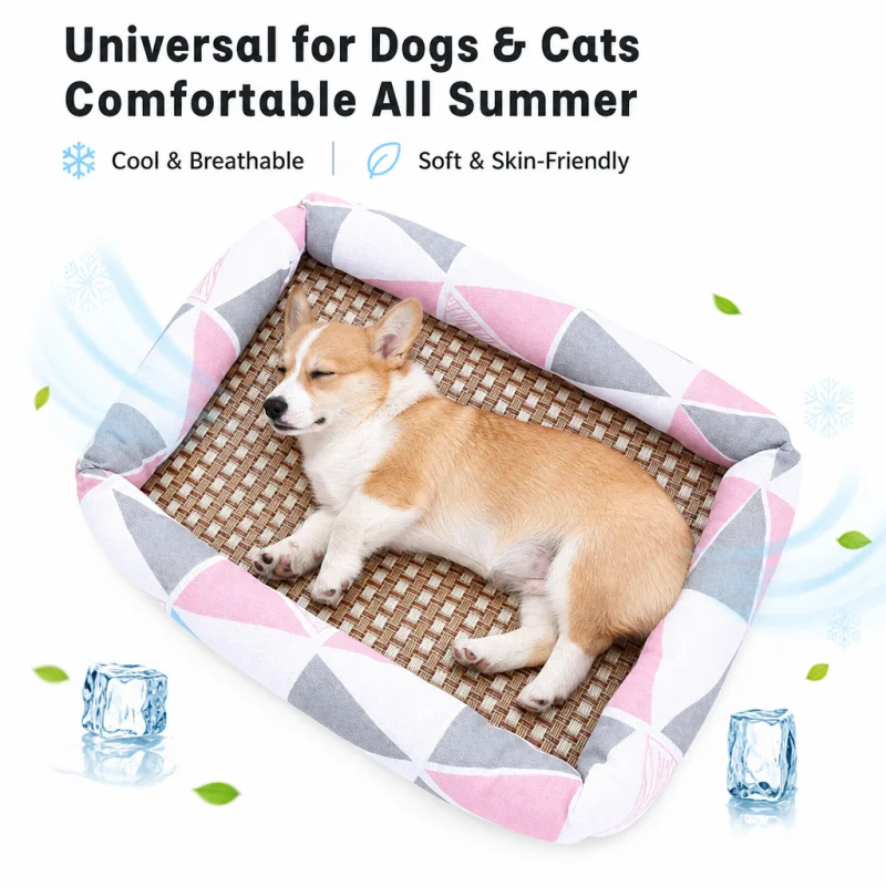 Summer Linen Rattan Pet Cooling Mat, Breathable Cold Pad for Dog Cat Sleeping Nest Heat Relief
Summer Linen Rattan Pet Cooling Mat, Breathable Cold Pad for Dog Cat Sleeping Nest Heat Relief