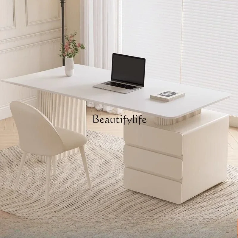 35-Modern simple rock slab desk light luxury modern desk cream style
35-Modern simple rock slab desk light luxury modern desk cream style