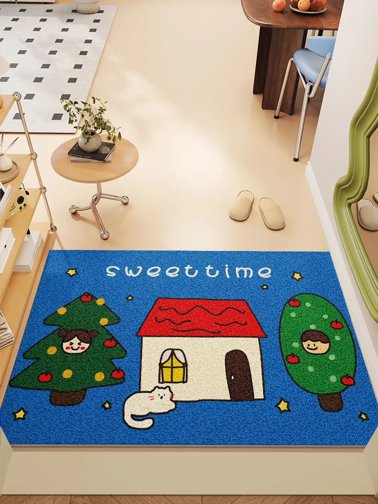 Современный синий мультяшный придверный коврик, противоскользящий, с высокой впитываемостью, прямоугольный, из шелковой петли, для декора дома
Современный синий мультяшный придверный коврик, противоскользящий, с высокой впитываемостью, прямоугольный, из шелковой петли, для декора дома