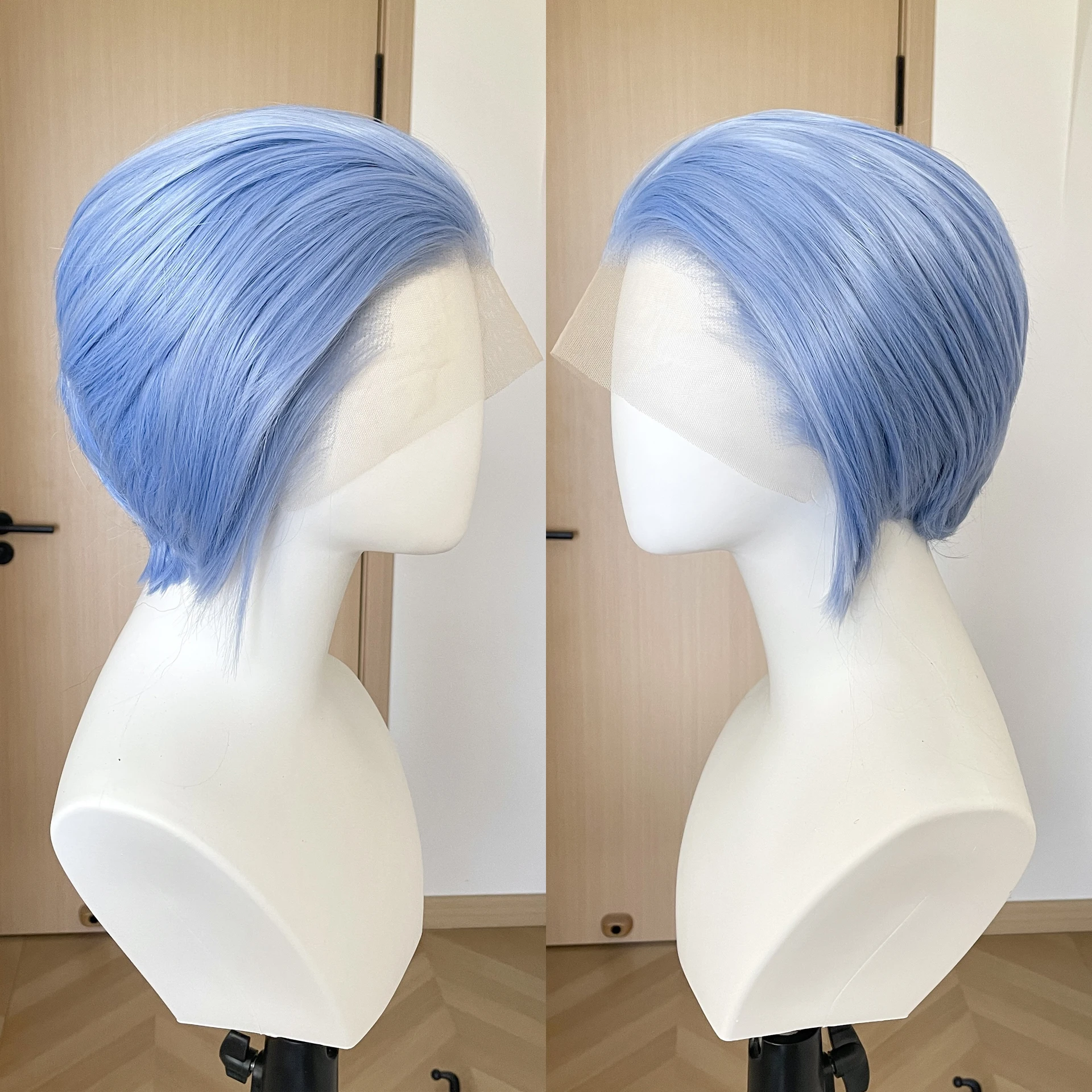 Short Widow‘s Peak Sky Blue Synthetic Wigs for Men 13x4 Lace Front Wigs Short Bob Cut Cosplay Wigs for Women Free Part Glueless
Short Widow‘s Peak Sky Blue Synthetic Wigs for Men 13x4 Lace Front Wigs Short Bob Cut Cosplay Wigs for Women Free Part Glueless