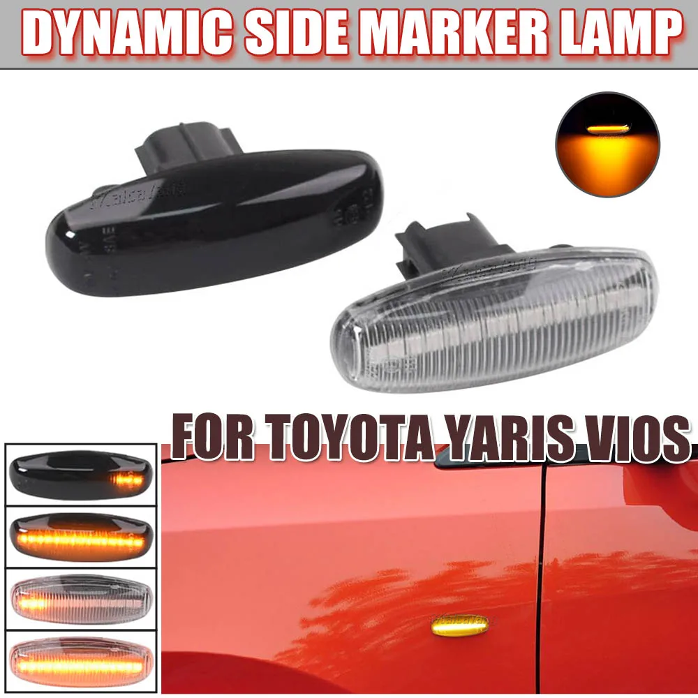 2PCS LED Dynamic Turn Signal Side Marker Light Sequential Lamp Repeater Indicator For Toyota Yaris Vios 2014 2015 2016 2017-2019
2PCS LED Dynamic Turn Signal Side Marker Light Sequential Lamp Repeater Indicator For Toyota Yaris Vios 2014 2015 2016 2017-2019