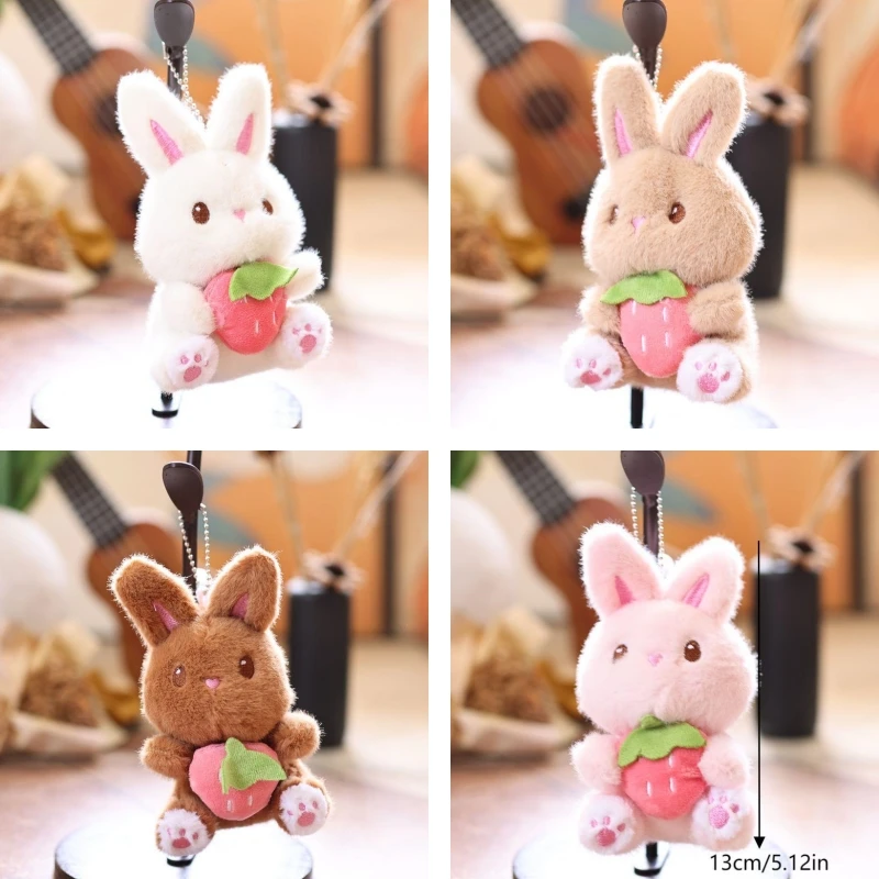 Lovely Strawberry Bunny Plush Keychain Cartoon Stuffed Doll Keyring Student Bag Pendant Backpack Hanging Decoration Kids Gifts
Lovely Strawberry Bunny Plush Keychain Cartoon Stuffed Doll Keyring Student Bag Pendant Backpack Hanging Decoration Kids Gifts