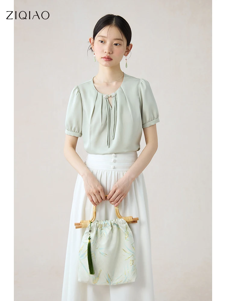ZIQIAO Women Shirt+Skirt Summer Two Sets Round Neck Short Blouse Office Lady Zipper Waist A-LINE White Skirt 24ZQ92290+24ZQ92289
ZIQIAO Women Shirt+Skirt Summer Two Sets Round Neck Short Blouse Office Lady Zipper Waist A-LINE White Skirt 24ZQ92290+24ZQ92289