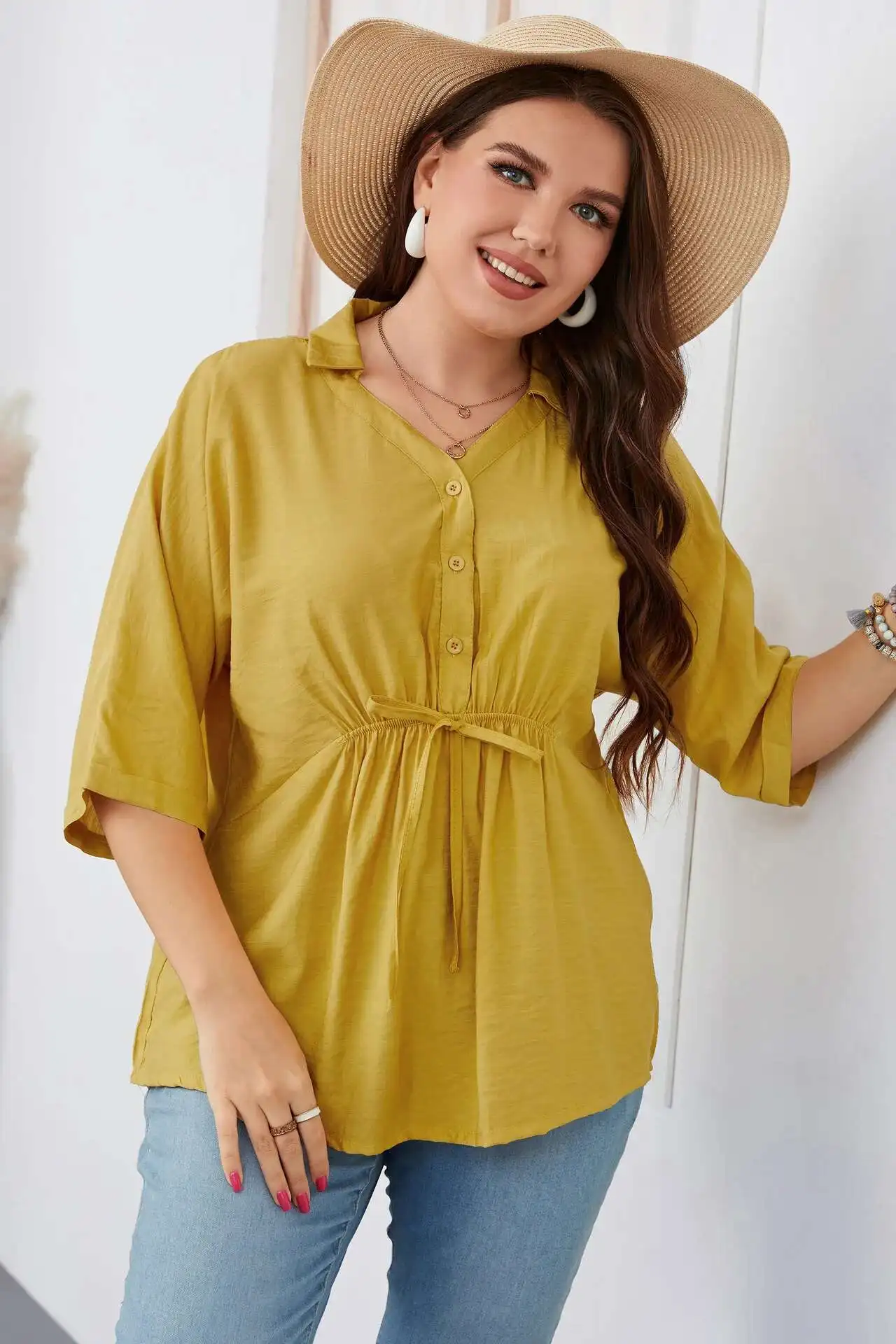 2025 Summer Women's Style Loose Large Short Sleeved Shirt Fat Girl Large Women's Wear 2025 Party Summer Elegantes Casual Y2k
2025 Summer Women's Style Loose Large Short Sleeved Shirt Fat Girl Large Women's Wear 2025 Party Summer Elegantes Casual Y2k