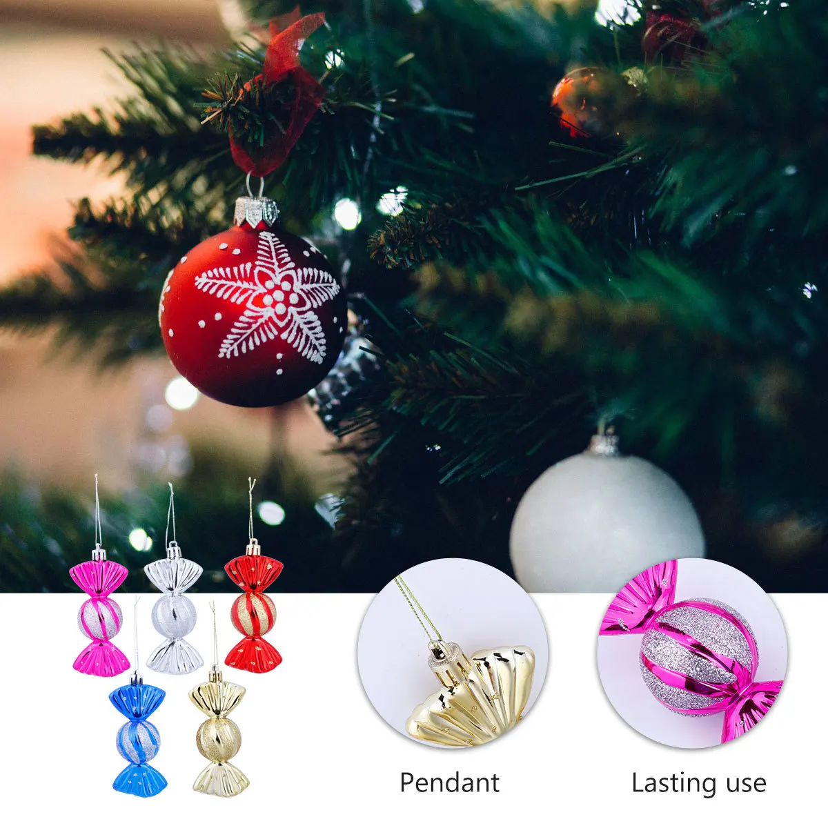 5Pcs Hanging Candy Pendant Premium Christmas Tree Decoration Festival Holiday Party Ornament Christmas Tree Pendant
5Pcs Hanging Candy Pendant Premium Christmas Tree Decoration Festival Holiday Party Ornament Christmas Tree Pendant