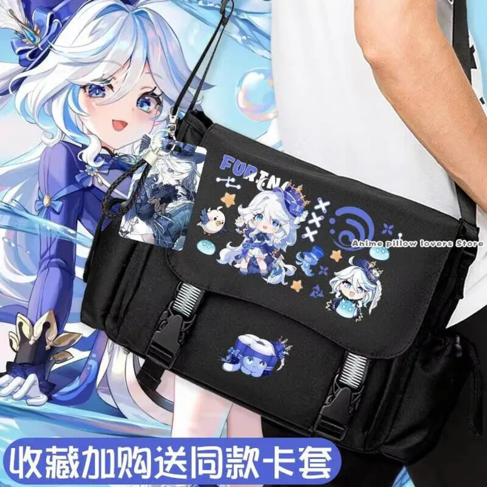 Anime Genshin Impact Furina Theme Messenger Student Cosplay Travel Shoulder Laptop Bag Casual Xmas Fan Gifts
Anime Genshin Impact Furina Theme Messenger Student Cosplay Travel Shoulder Laptop Bag Casual Xmas Fan Gifts