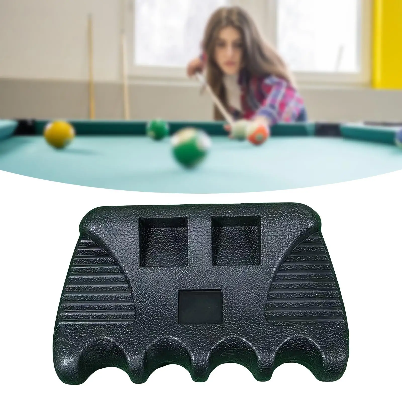 Tabletop Cue Stick Holder Rack Weighted Plastic Cue Rest with Chalk Holder for Billiards and Snooker Table
Tabletop Cue Stick Holder Rack Weighted Plastic Cue Rest with Chalk Holder for Billiards and Snooker Table
