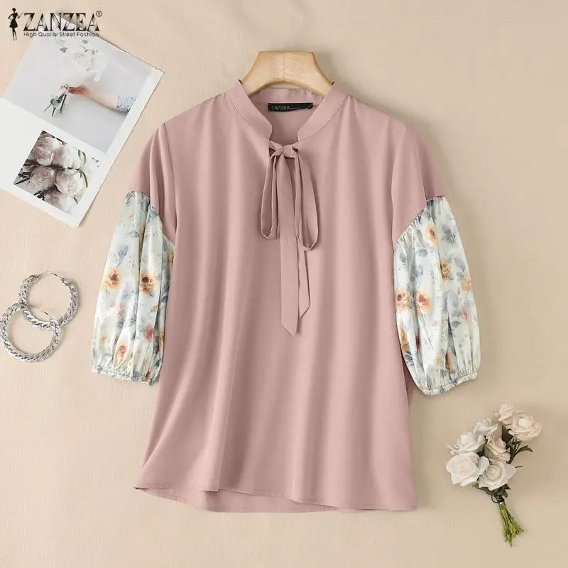 2026 ZANZEA Summer Blouse Women Floral Patchwork Tops Casual V Neck 3/4 Sleeve Blusas Elegant Work Shirt Holiday Blosues Mujer
2026 ZANZEA Summer Blouse Women Floral Patchwork Tops Casual V Neck 3/4 Sleeve Blusas Elegant Work Shirt Holiday Blosues Mujer