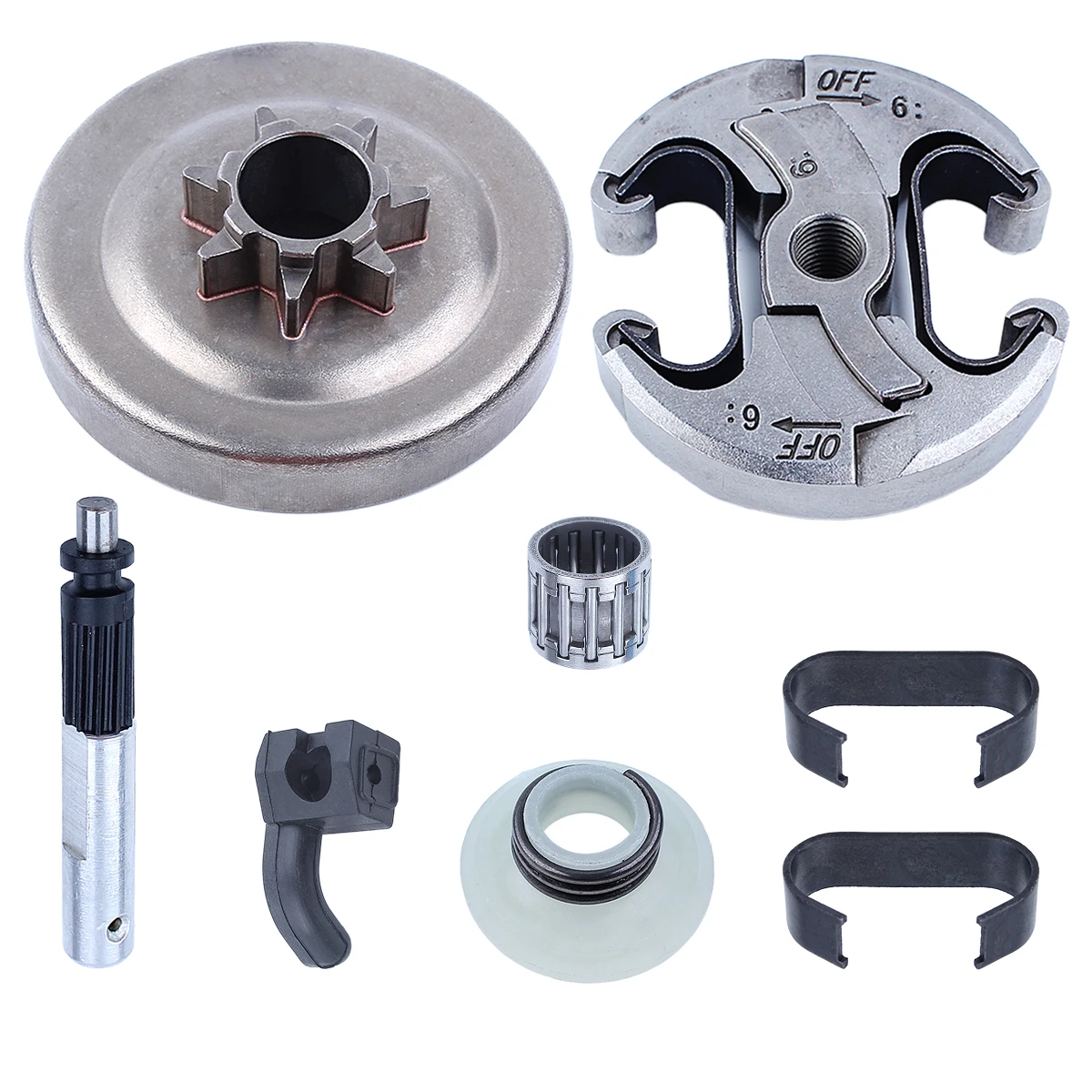 8pcs Kit For Husqvarna 340 345 Chainsaw Replacement Parts Clutch Drum with Oil Pump Worm Gear, Oiler for 578097901 503931801
8pcs Kit For Husqvarna 340 345 Chainsaw Replacement Parts Clutch Drum with Oil Pump Worm Gear, Oiler for 578097901 503931801