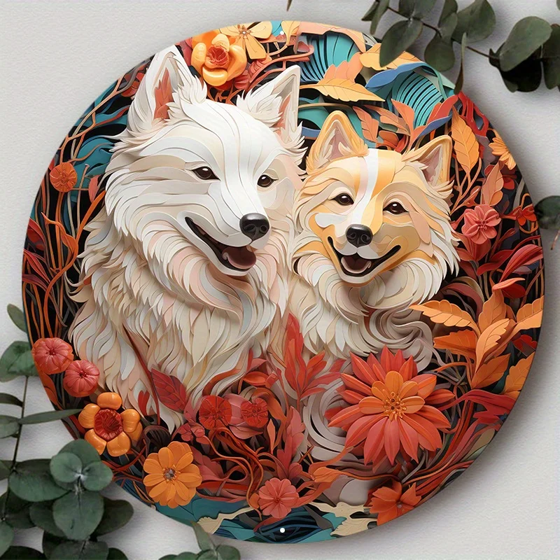 Aluminum Metal Sign, 2D Flat Circular Wreath Logo, Tavern Club Home Scene Decoration, Samoyed, Gift for Dog Lovers, Wall Poster
Aluminum Metal Sign, 2D Flat Circular Wreath Logo, Tavern Club Home Scene Decoration, Samoyed, Gift for Dog Lovers, Wall Poster