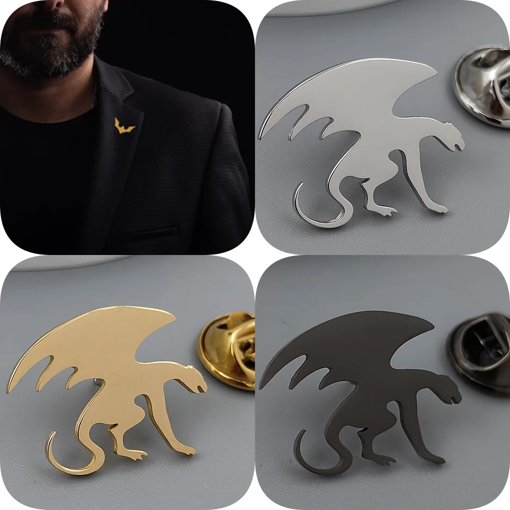 New hip-hop style Wingdon monster hollow stainless steel gold-plated badge, suit lapel pin waterproof black, men's brooch suit
New hip-hop style Wingdon monster hollow stainless steel gold-plated badge, suit lapel pin waterproof black, men's brooch suit