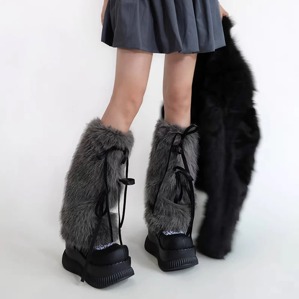 Y2k Vintage Bow Faux Fur Leg Warmers Hot Emo Girl Harajuku Winter Warm Furry Boots Cover Sock Jk Punk Hiphop Cosplay Accessories
Y2k Vintage Bow Faux Fur Leg Warmers Hot Emo Girl Harajuku Winter Warm Furry Boots Cover Sock Jk Punk Hiphop Cosplay Accessories