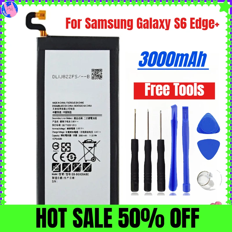 3000mAh for Samsung Galaxy S6 Edge+Mobile Phone Batteries
3000mAh for Samsung Galaxy S6 Edge+Mobile Phone Batteries