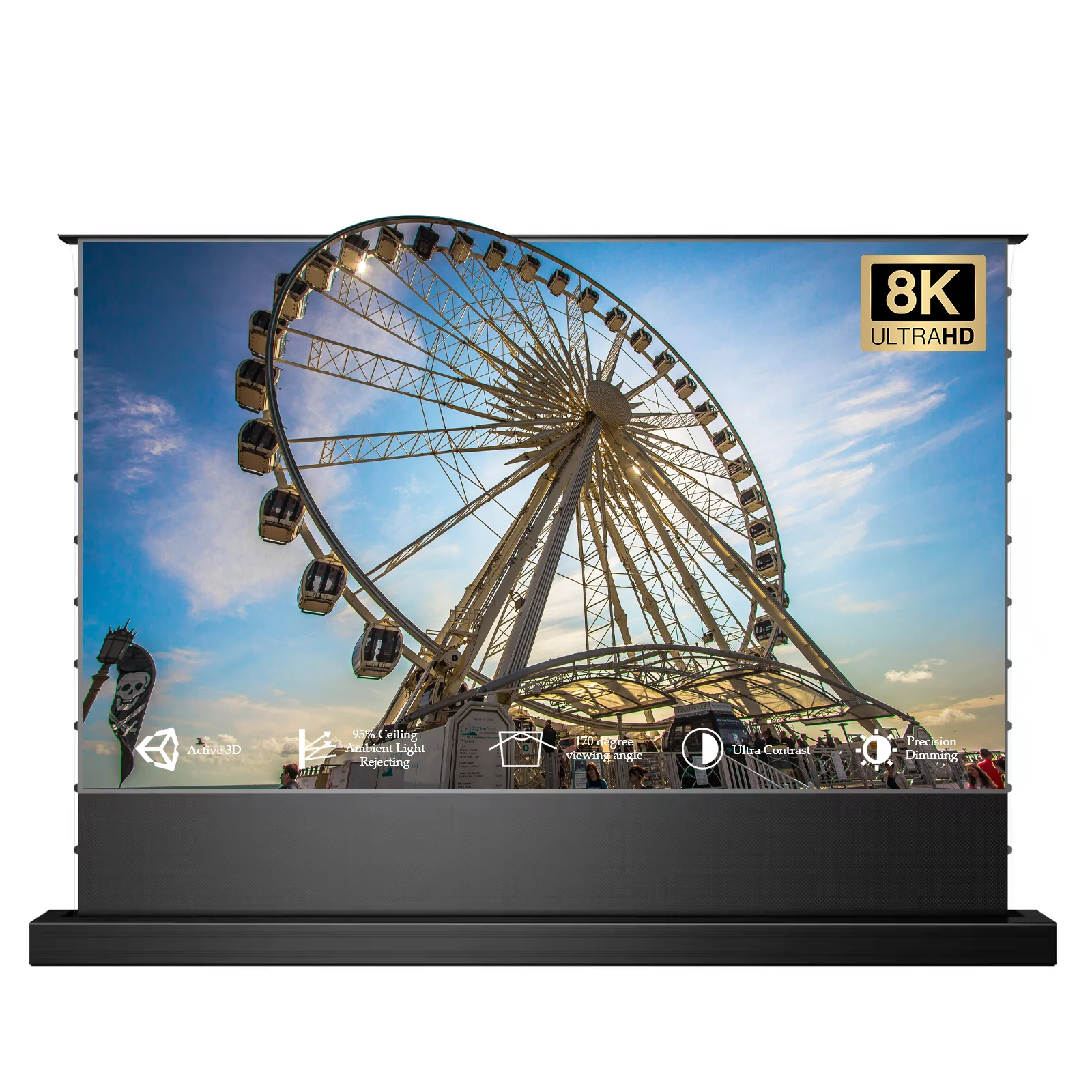 YuTong alr clr projector screen 92inch UHD 4k Fresnel Motorized Floor Rising Projector Screen for All types of laser projector
YuTong alr clr projector screen 92inch UHD 4k Fresnel Motorized Floor Rising Projector Screen for All types of laser projector