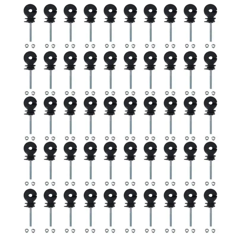 ABGE-50Pcs Flat Nut Insulators Electric Fence Insulators Threaded Electric Fence Insulation Spiral Insulators For Livestock
ABGE-50Pcs Flat Nut Insulators Electric Fence Insulators Threaded Electric Fence Insulation Spiral Insulators For Livestock