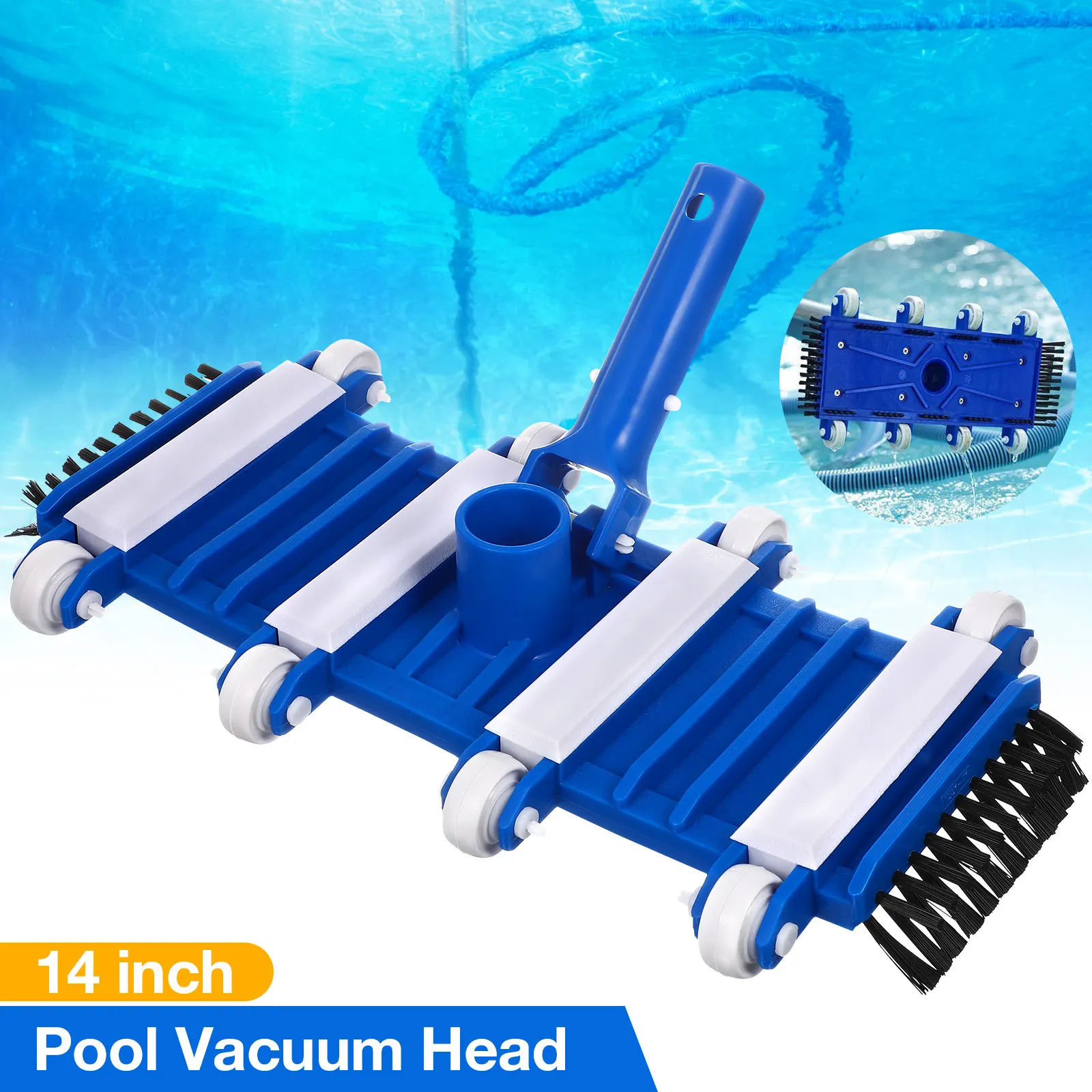 Swimming Pool Vacuum Head Cleaner Heavy Duty Flexible Handle Pool Cleaning Accessory Compatible with Telescoping Poles and
Swimming Pool Vacuum Head Cleaner Heavy Duty Flexible Handle Pool Cleaning Accessory Compatible with Telescoping Poles and