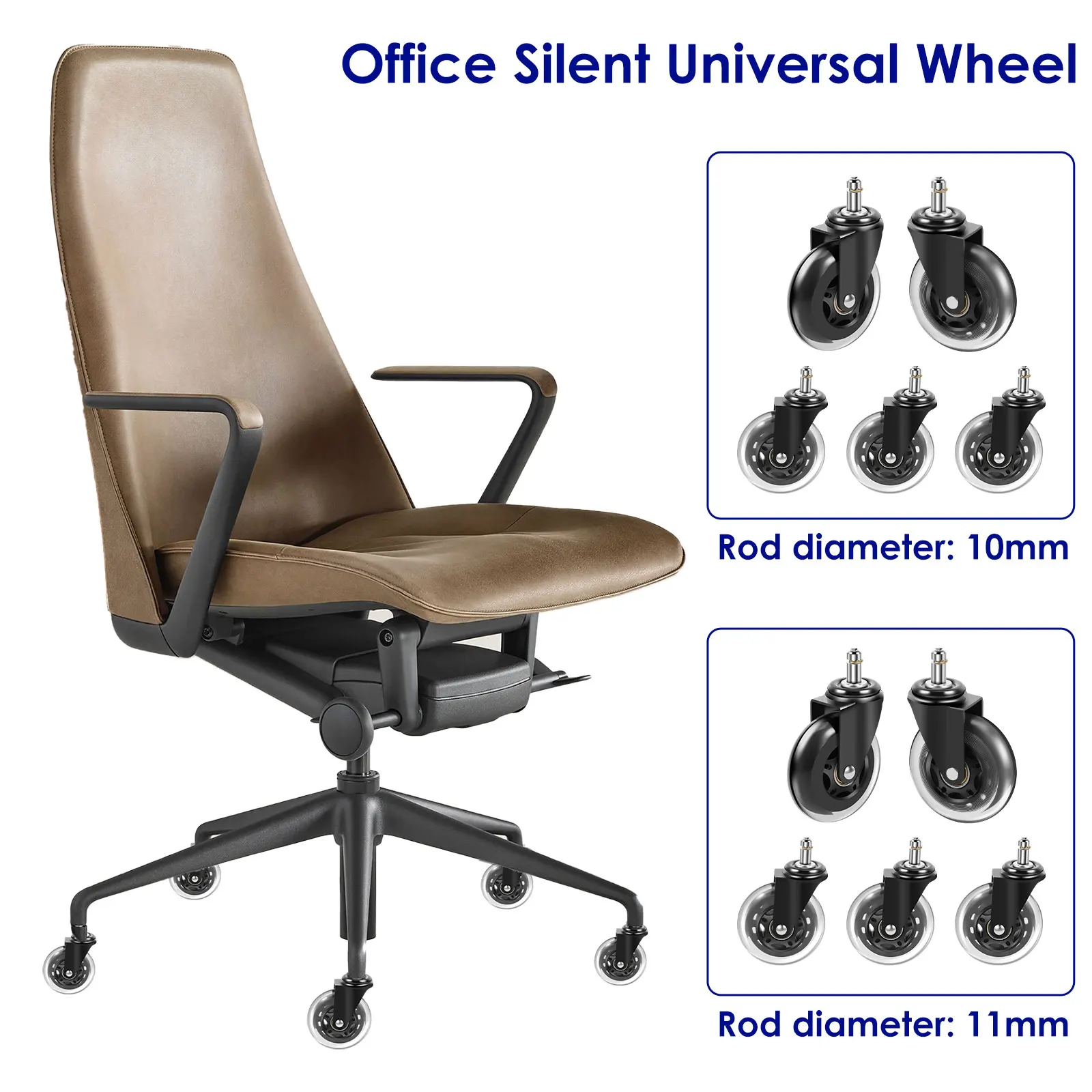 5Pcs Office Chair Wheels 3 Inch Heavy Duty Smooth Quiet Rollerblade Casters Replacement Kit Safe for Wood Tile Floor or Carpetit
5Pcs Office Chair Wheels 3 Inch Heavy Duty Smooth Quiet Rollerblade Casters Replacement Kit Safe for Wood Tile Floor or Carpetit