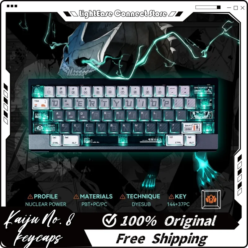 Kaiju No.8 Theme Keycaps Cherry/Nuclear Power Profile 37/130/144/167/181 Key Mechanical Keyboard Anime Gaming Cartoon Keycaps
Kaiju No.8 Theme Keycaps Cherry/Nuclear Power Profile 37/130/144/167/181 Key Mechanical Keyboard Anime Gaming Cartoon Keycaps