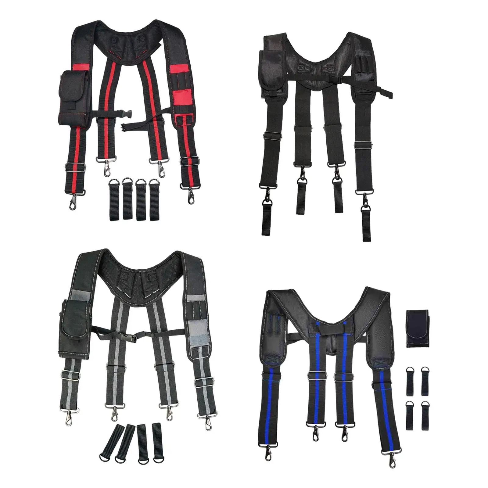 Four Point Padded Work Belt Suspender with Attachment Loops Oxford Cloth Tool Holder for Construction Electrician
Four Point Padded Work Belt Suspender with Attachment Loops Oxford Cloth Tool Holder for Construction Electrician
