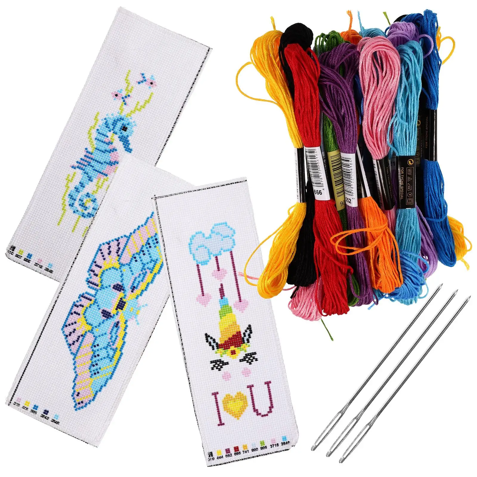 3 Sets DIY Bookmarks Kit Creative Embroidery Materials Cross Stitch Supplies Polyester Bright Colors Fade Resistant Practical
3 Sets DIY Bookmarks Kit Creative Embroidery Materials Cross Stitch Supplies Polyester Bright Colors Fade Resistant Practical