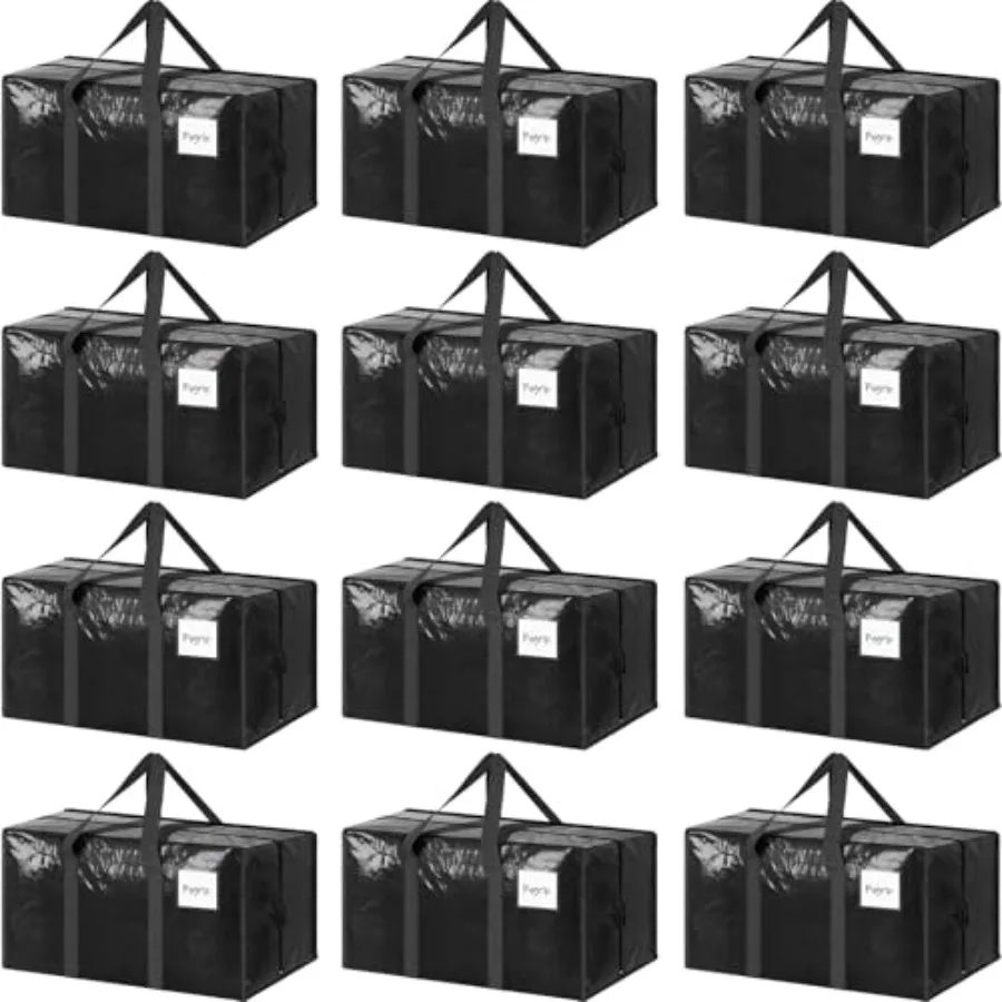 Extra Heavy Duty Large Moving Bags with Strong Zipper and Comfortable Handles Sturdy and Durable Clothes Storage Bags Totes Bin
Extra Heavy Duty Large Moving Bags with Strong Zipper and Comfortable Handles Sturdy and Durable Clothes Storage Bags Totes Bin