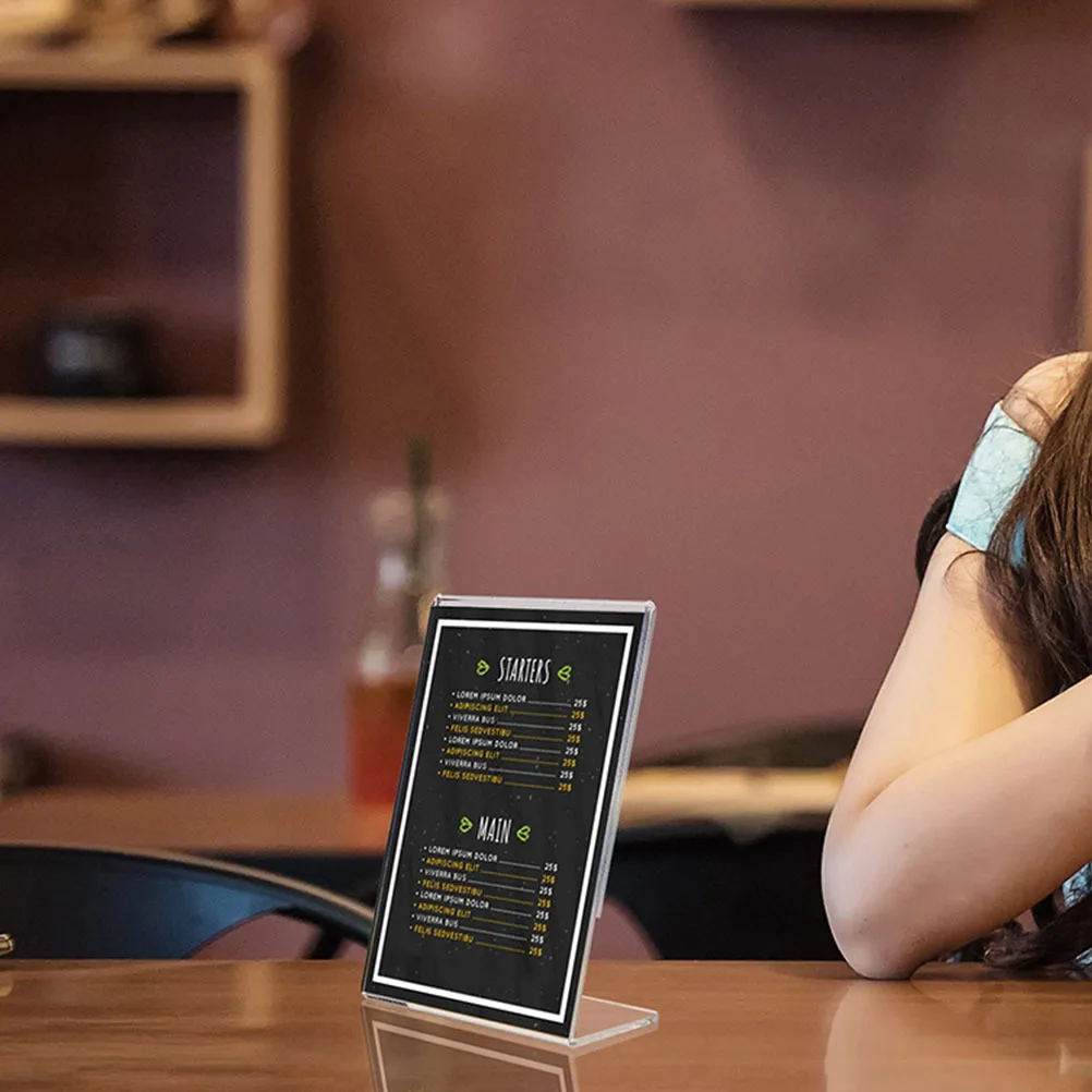 3Pcs Acrylic Sign Holder Clear Durable Document Menu Display Stand Tabletop Organizer for Office Restaurant Bar Conference
3Pcs Acrylic Sign Holder Clear Durable Document Menu Display Stand Tabletop Organizer for Office Restaurant Bar Conference