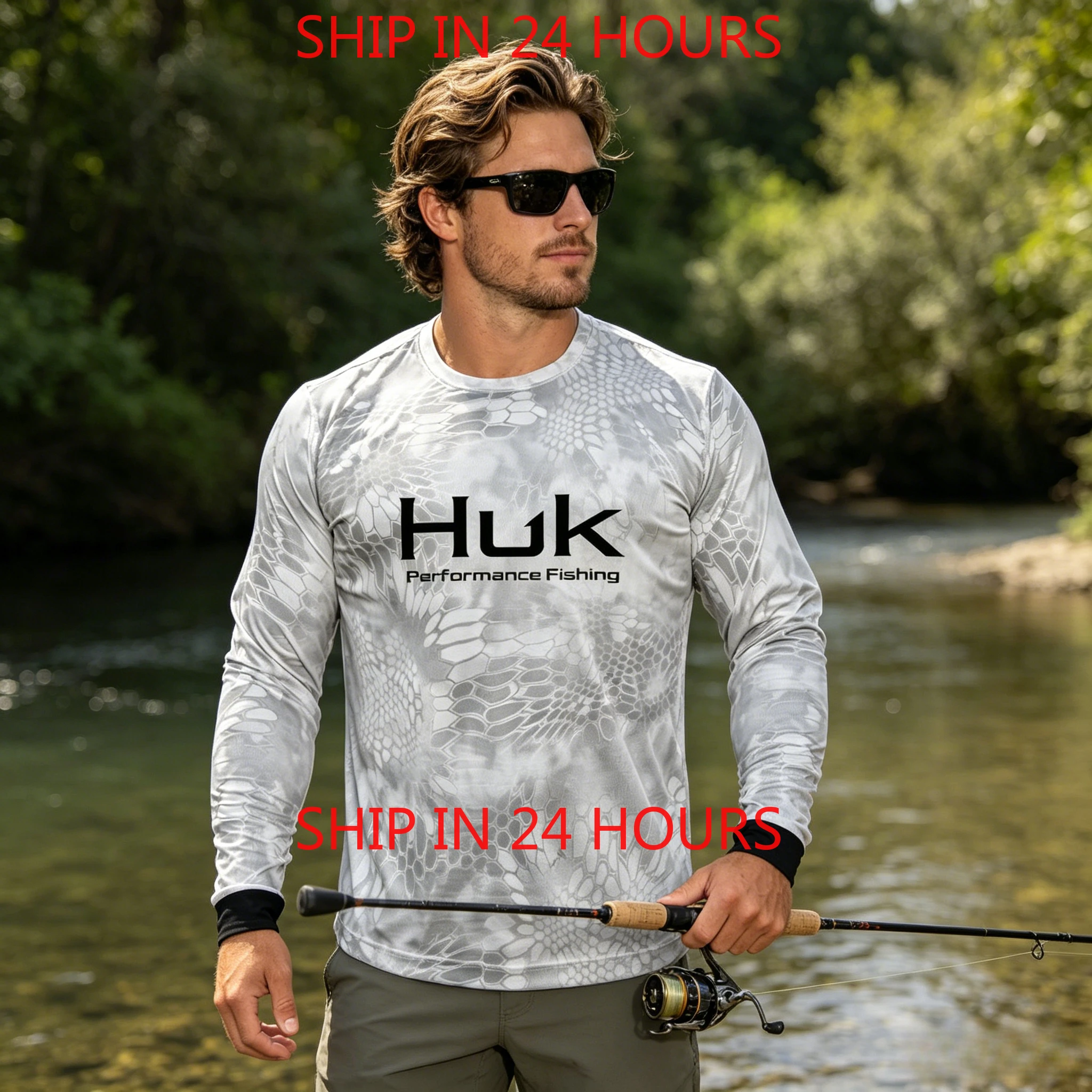 Fishing Shirt Camouflage Long Sleeve T-shirt Tops Men's Fitness Train clothing Sun Protection Fishing Clothes UPF 50+ Jersey
Fishing Shirt Camouflage Long Sleeve T-shirt Tops Men's Fitness Train clothing Sun Protection Fishing Clothes UPF 50+ Jersey