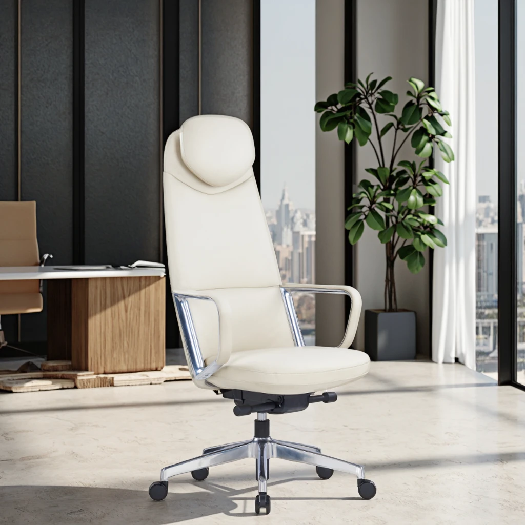 Rotating Leather Chair Height-Adjust Office Chair One-Piece Back Executive White Leather For Executives And Boss Office Chair
Rotating Leather Chair Height-Adjust Office Chair One-Piece Back Executive White Leather For Executives And Boss Office Chair