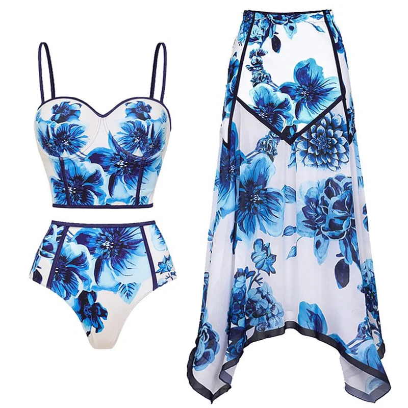 Flaxmaker Women Sexy Hawaiian Strap Women Swimsuit Set Dress Floral Series Pattern Print Bikini Swimsuit Beach Bathing Suit
Flaxmaker Women Sexy Hawaiian Strap Women Swimsuit Set Dress Floral Series Pattern Print Bikini Swimsuit Beach Bathing Suit