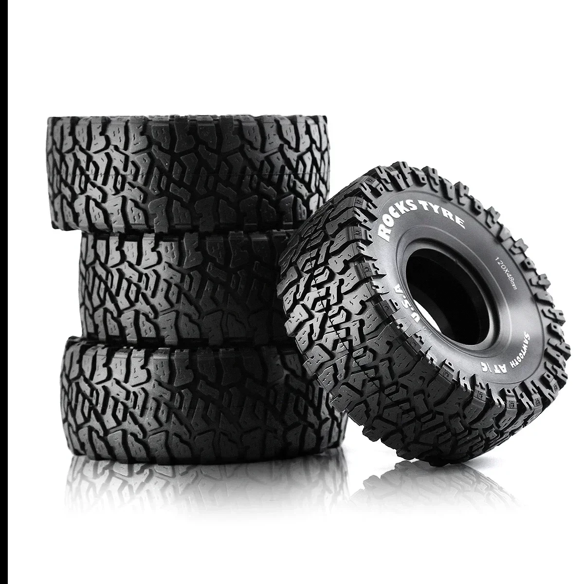 4PCS 120MM 1.9" Rubber Rock Tyres Wheel Tires for 1:10 RC Crawler Car Axial SCX10 90046 AXI03007 TRX4 Redcat Gen8
4PCS 120MM 1.9" Rubber Rock Tyres Wheel Tires for 1:10 RC Crawler Car Axial SCX10 90046 AXI03007 TRX4 Redcat Gen8