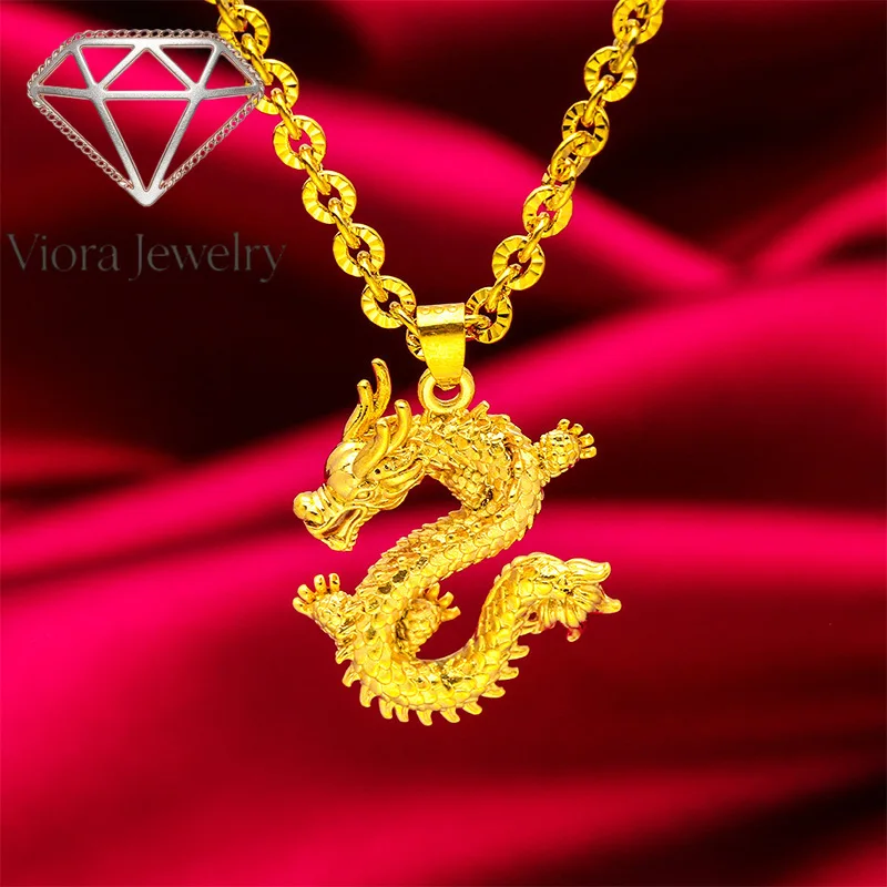 Мужское ожерелье Viora Jewelry из 24-каратного золота (AU999) с изображением дракона, символизирующего мощь и силу. | Позолоченный граненый дракон, филигранный лотос с лунным камнем
Мужское ожерелье Viora Jewelry из 24-каратного золота (AU999) с изображением дракона, символизирующего мощь и силу. | Позолоченный граненый дракон, филигранный лотос с лунным камнем