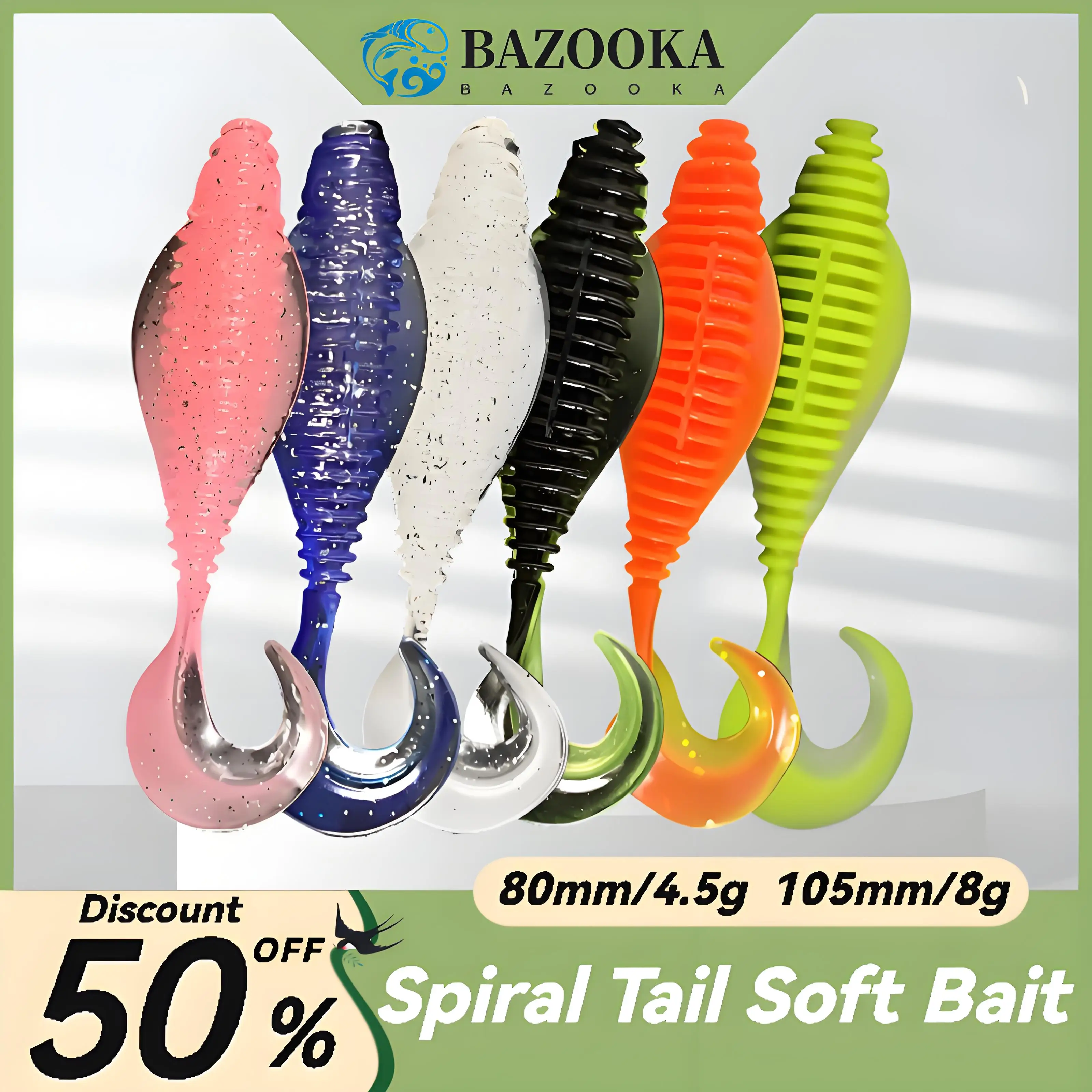 6Pcs Bazooka-Soft Fishing Lure Jumping Biomimetic Wobblers for Bass Pike Shore Camping Flatfish Bait Fishing Accessories
6Pcs Bazooka-Soft Fishing Lure Jumping Biomimetic Wobblers for Bass Pike Shore Camping Flatfish Bait Fishing Accessories