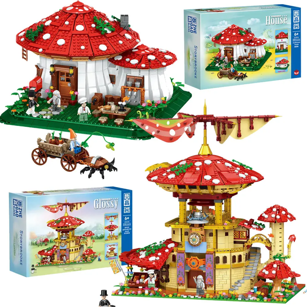 2233PCS Or 2763PCS Creative Ganoderma Hotel Fairy Tale Mushroom House Building Blocks Architecture Assemble Toy Girl Kids Gifts
2233PCS Or 2763PCS Creative Ganoderma Hotel Fairy Tale Mushroom House Building Blocks Architecture Assemble Toy Girl Kids Gifts
