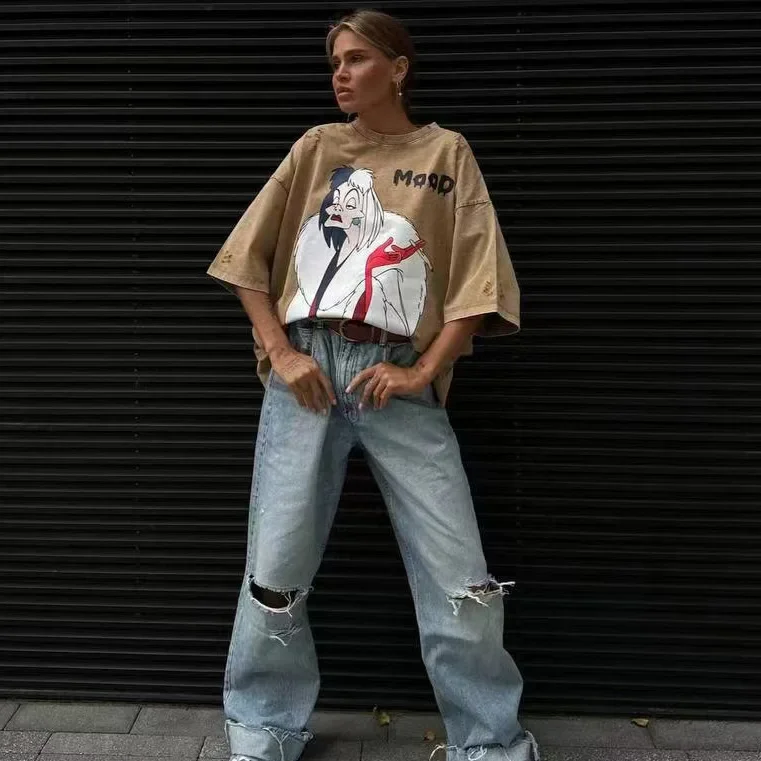 2025 New Clothes for Women Cartoon Graphic Print T-shirt for Girls Streetwear Harajuku Short Sleeve Tee Oversized Casual Top
2025 New Clothes for Women Cartoon Graphic Print T-shirt for Girls Streetwear Harajuku Short Sleeve Tee Oversized Casual Top
