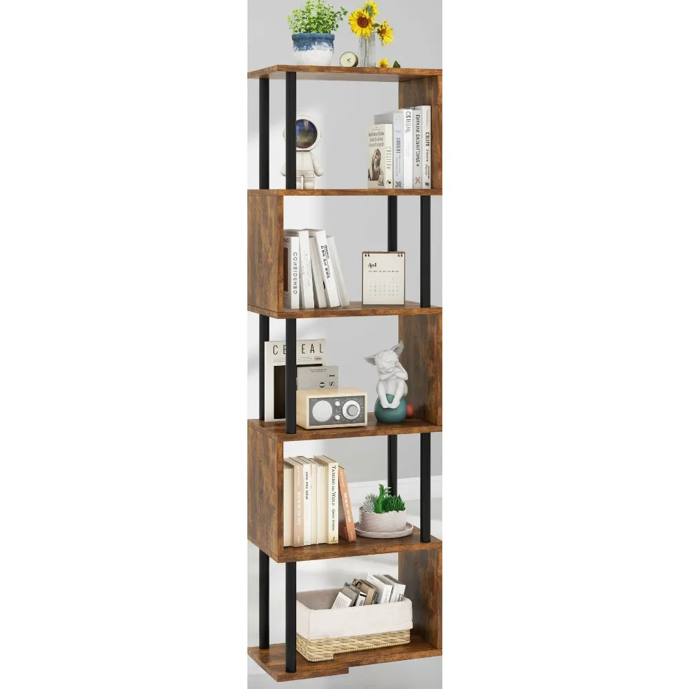6-уровневая S-образная геометрическая книжная полка, промышленные деревянные полки для хранения вещей для гостиной, спальни, офиса
6-уровневая S-образная геометрическая книжная полка, промышленные деревянные полки для хранения вещей для гостиной, спальни, офиса