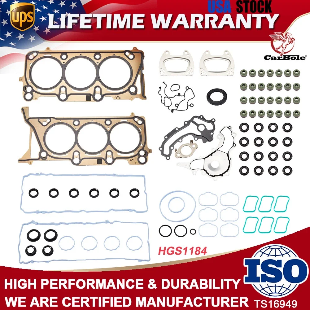 Engine Head Gasket Set HGS1184 for 2016-22 Chrysler Dodge Jeep Ram 3.6L DOHC NEW
Engine Head Gasket Set HGS1184 for 2016-22 Chrysler Dodge Jeep Ram 3.6L DOHC NEW
