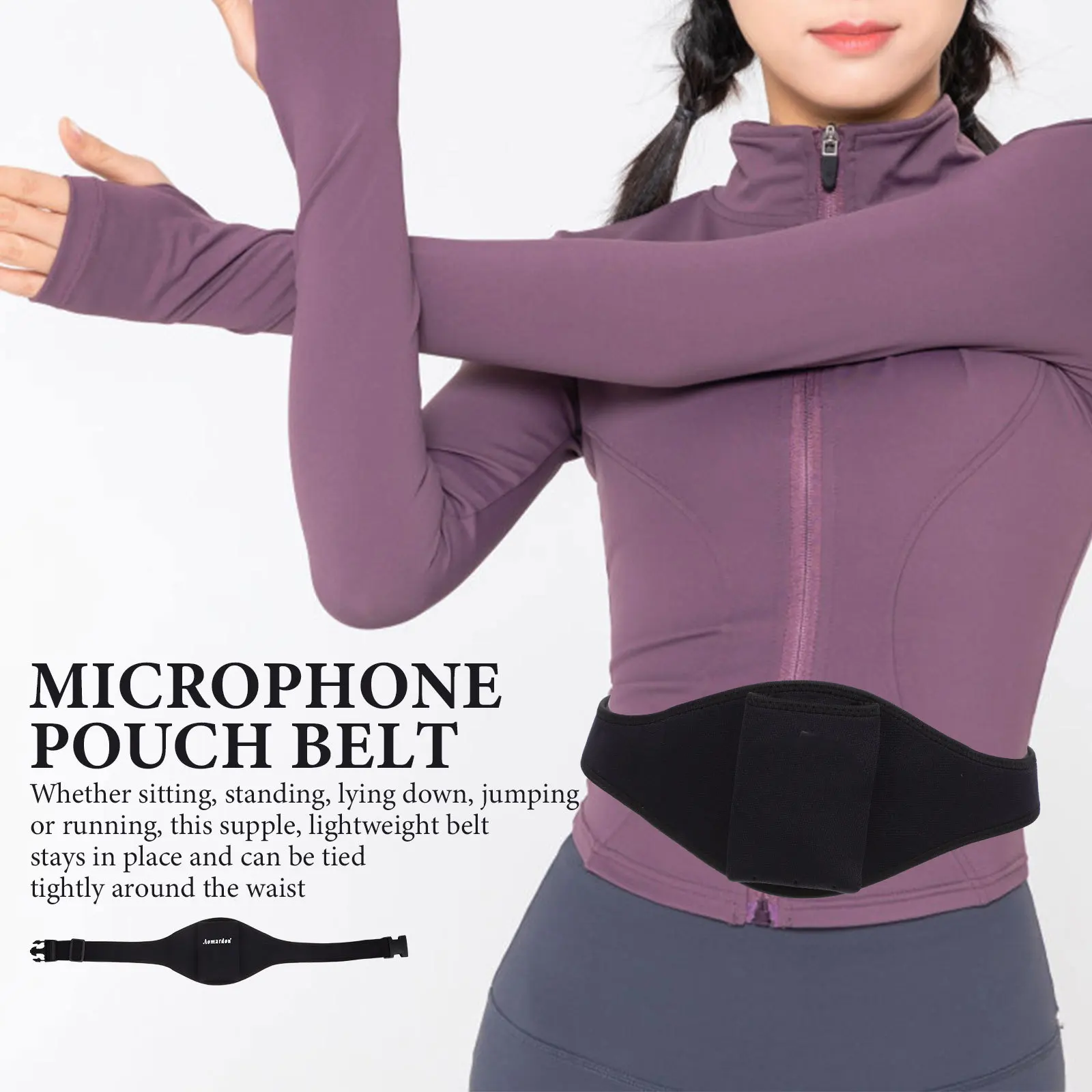 Microphone Belt Adjustable Waist Bag Mic Holder Lightweight Portable Protective Mic Carrier for Fitness 
Microphone Belt Adjustable Waist Bag Mic Holder Lightweight Portable Protective Mic Carrier for Fitness
