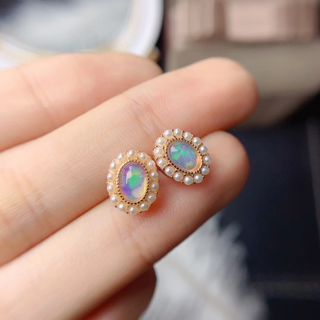 Natural stone opal earrings s925 Silver stud earrings for lovers colored jewelry for women gifts of high quality
Natural stone opal earrings s925 Silver stud earrings for lovers colored jewelry for women gifts of high quality