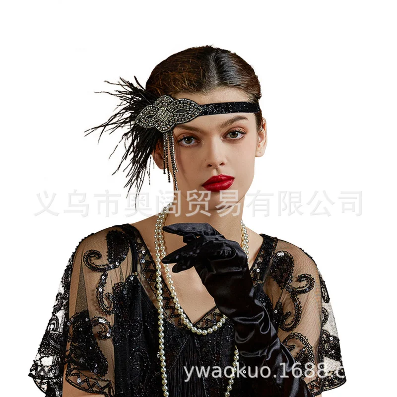 Cross-Border Indian Style Headband Fabric Elastic Hair Accessory Masquerade Hairband Women's Rhinestone Feather Headband
Cross-Border Indian Style Headband Fabric Elastic Hair Accessory Masquerade Hairband Women's Rhinestone Feather Headband
