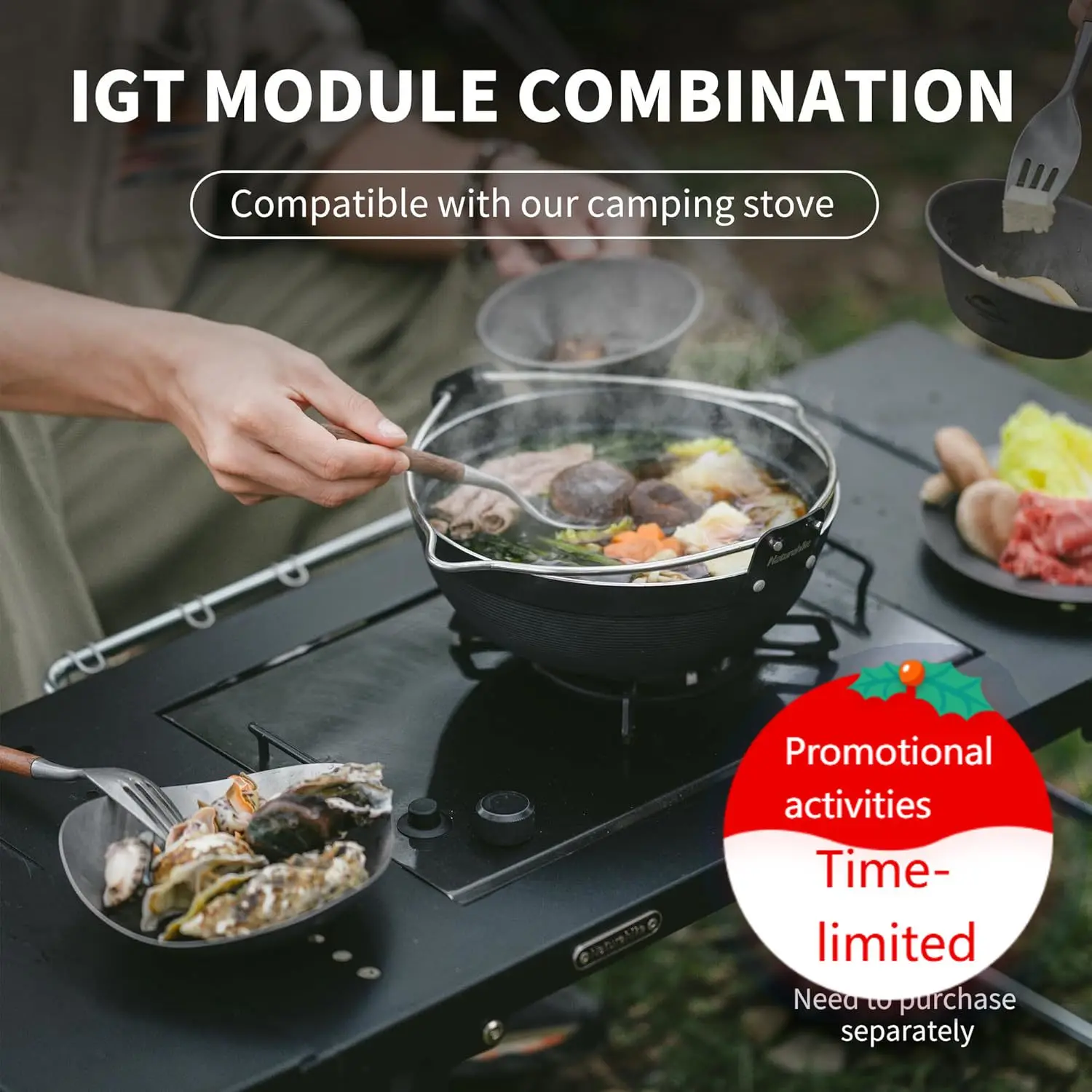 Portable IGT Table with Charcoal Grill, Folding Camping Table and BBQ Grill with Desk Extension & Lantern Stand, Perfect for Out
Portable IGT Table with Charcoal Grill, Folding Camping Table and BBQ Grill with Desk Extension & Lantern Stand, Perfect for Out