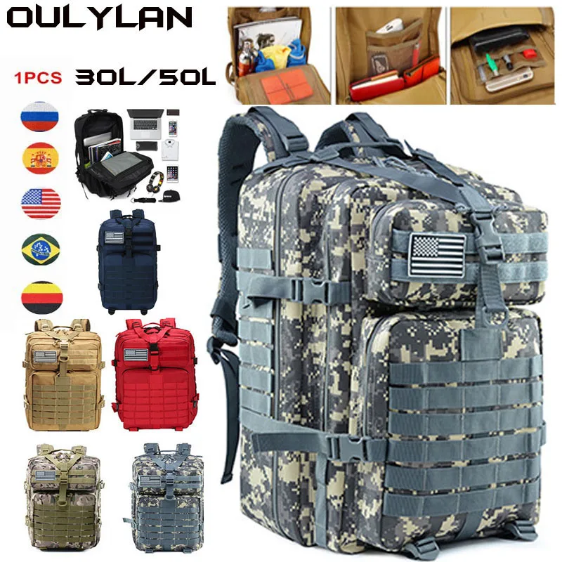 OULYLAN Hiking Tactical Backpack Men Travel Bags with Flag patch Sports Hunting Camping Equipment Rucksack Fishing Backpack
OULYLAN Hiking Tactical Backpack Men Travel Bags with Flag patch Sports Hunting Camping Equipment Rucksack Fishing Backpack